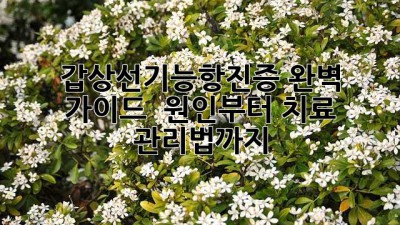 갑상선기능항진증 완벽 가이드 💊 원인부터 치료, 관리법까지!