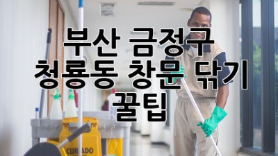 부산 금정구 청룡동 창문 닦기 꿀팁 ✨